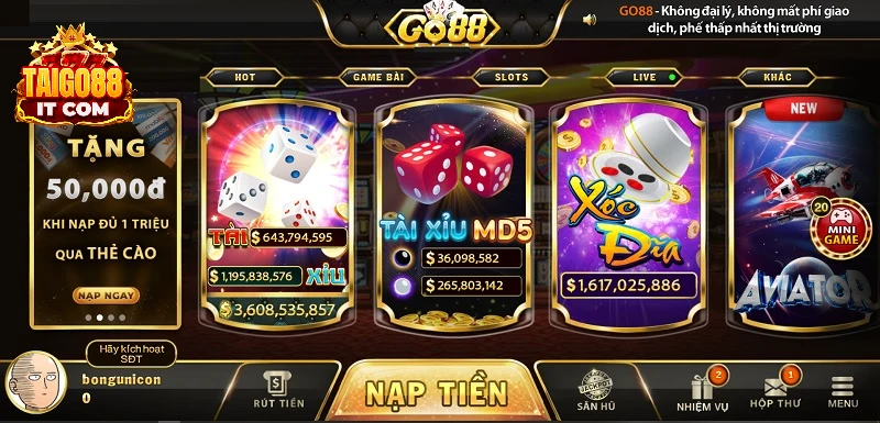 Cần là hội viên của cổng game mới có thể đăng nhập go88